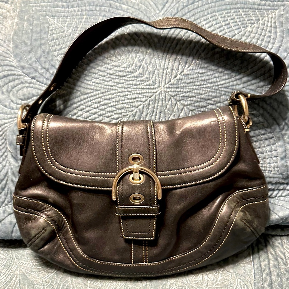 Coach black hobo shoulder bag
